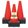 Xpose Safety Traffic Cone, PVC, 18" H, Orange OTC18-12-X